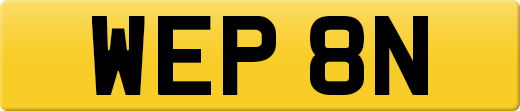 WEP 8N private number plate